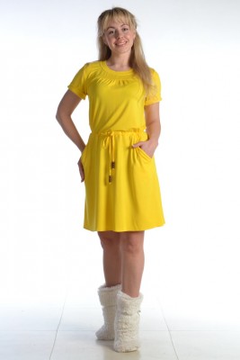 Платье женское  бежевое арт. ПЛ-129 вискоза (не жёлтое)