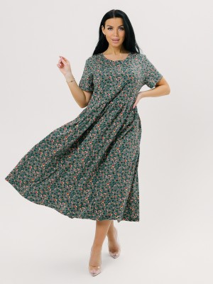Платье женское арт. Пл-23 "Лютики зеленые"